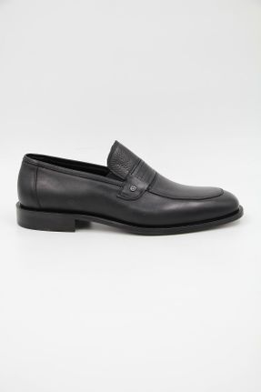 کفش کلاسیک مشکی مردانه چرم طبیعی پاشنه کوتاه ( 4 - 1 cm ) پاشنه ساده کد 266888869