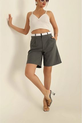 شلوارک و برمودا طوسی زنانه فاق بلند Butik Lena - کد 839879175