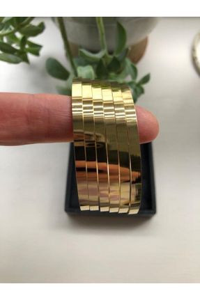 دستبند استیل طلائی زنانه فولاد ( استیل ) کد 784846647