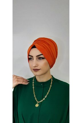کلاه شنای حجاب نارنجی زنانه R&S modibone - کد 840331974