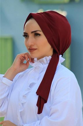 کلاه شنای حجاب زرشکی زنانه erasra class - کد 840343030