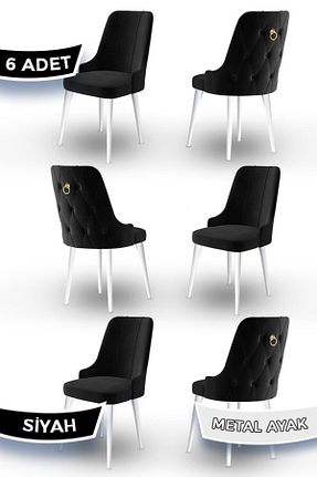 صندلی آشپزخانه مشکی فلزی Canisa - کد 380552575