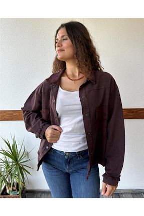 کت قهوه ای زنانه رگولار ByEnBi - کد 777574414