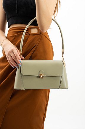 کیف دوشی سبز زنانه چرم مصنوعی ESTUTE - کد 840397287