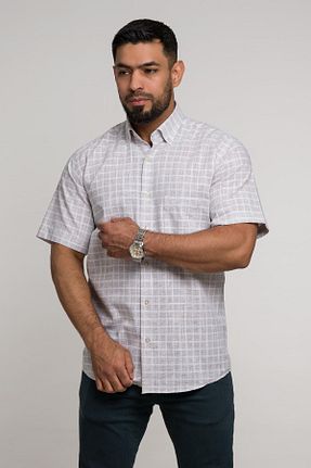 پیراهن زرشکی مردانه اورسایز evrytime - کد 825455935