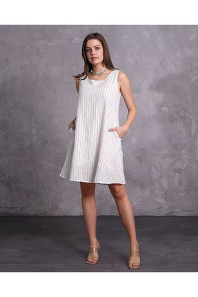 لباس سفید زنانه بافتنی Butik - کد 840414658