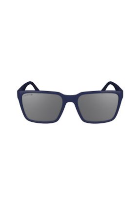عینک آفتابی آبی مردانه 56 UV400 آستات آینه ای مستطیل کد 787831353
