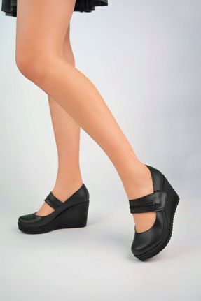 کفش پاشنه بلند پر مشکی زنانه پاشنه متوسط ( 5 - 9 cm ) پاشنه پر کد 51359915