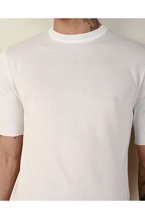 تیشرت سفید مردانه گشاد İLKCET MODA - کد 840188728