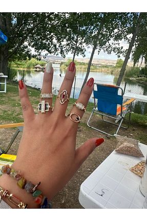 انگشتر جواهر طلائی زنانه زیرکن Brillo - کد 840560854