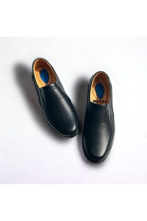 کفش کلاسیک مشکی مردانه چرم طبیعی پاشنه کوتاه ( 4 - 1 cm ) پاشنه ساده کد 830403319
