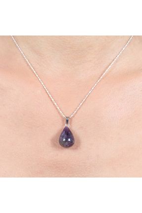 گردنبند جواهر بنفش مردانه سنگ Mystic Energy - کد 119206053