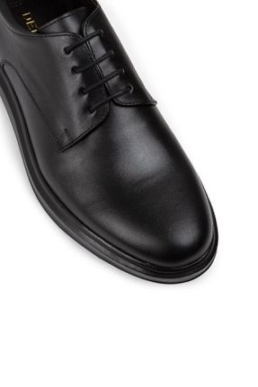 کفش کژوال مشکی مردانه چرم طبیعی پاشنه کوتاه ( 4 - 1 cm ) پاشنه ساده کد 650864601