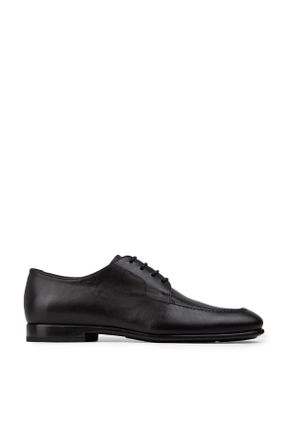 کفش کلاسیک مشکی مردانه چرم طبیعی پاشنه کوتاه ( 4 - 1 cm ) پاشنه ضخیم کد 410061553