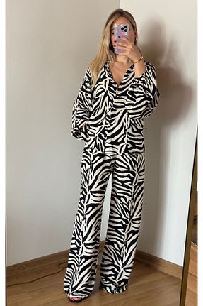 ست بالاتنه و پائین تنه سفید زنانه بافتنی Butik - کد 830541123
