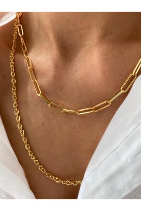 گردنبند جواهر طلائی زنانه روکش طلا کد 103375618