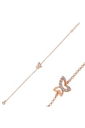 دستبند نقره صورتی زنانه 925 عیار RUBY DESİGNS - کد 840999906