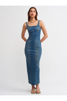 لباس آبی زنانه جین جین تنگ آستین-بلند کد 736166614