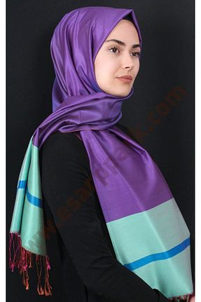 شال بنفش زنانه ابریشم Eşarppark - کد 792637909