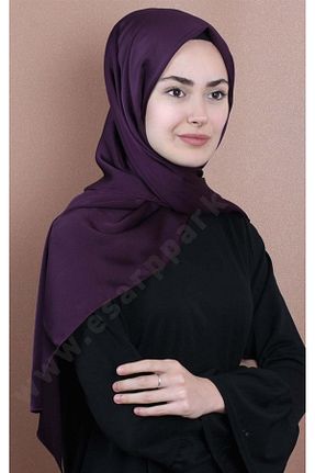 شال بنفش زنانه Medine İpeği Eşarppark - کد 792640546