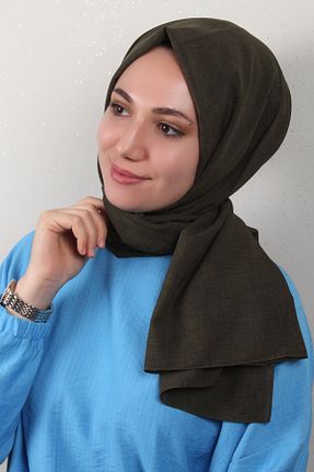 شال خاکی زنانه پنبه ای Eşarppark - کد 792642341