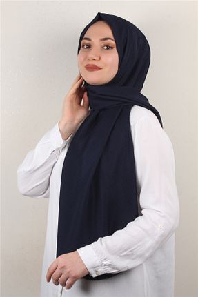 شال سرمه ای زنانه پنبه ای Eşarppark - کد 654343703