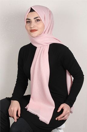 شال صورتی زنانه پنبه ای Eşarppark - کد 99757679
