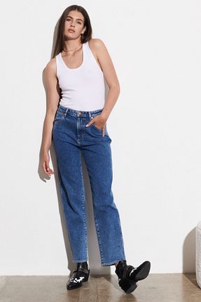 شلوار جین آبی زنانه پاچه تنگ Wrangler - کد 366610776