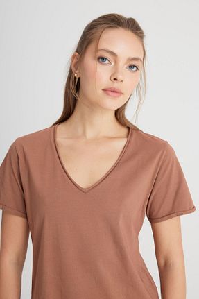 تیشرت قهوه ای زنانه رگولار Wrangler - کد 817887052