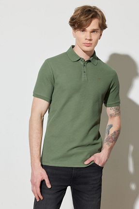 پولوشرت خاکی مردانه پارچه Wrangler - کد 797753097