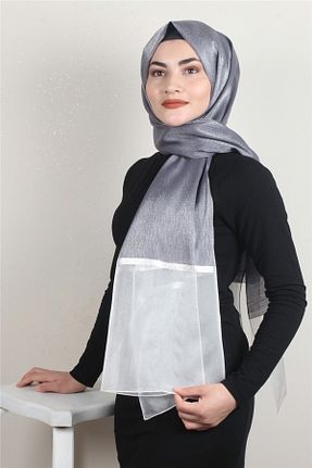 شال طوسی زنانه پنبه پلی استر PİRAMİT - کد 118902416