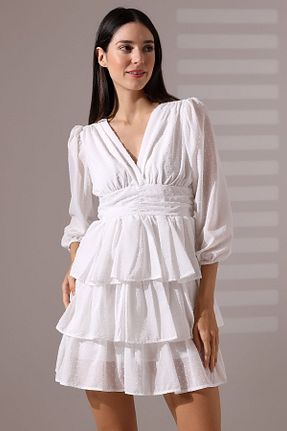 لباس سفید زنانه بافتنی Mois Atelier - کد 827744768