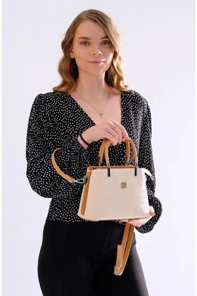 کیف دوشی بژ زنانه چرم مصنوعی Just Polo - کد 840552393