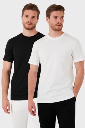 تی شرت مشکی مردانه رگولار یقه گرد 2