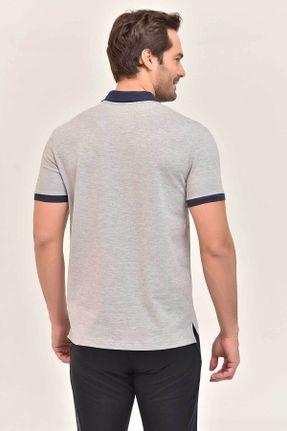تی شرت طوسی مردانه رگولار یقه پولو پنبه (نخی) پوشاک ورزشی کد 40273530
