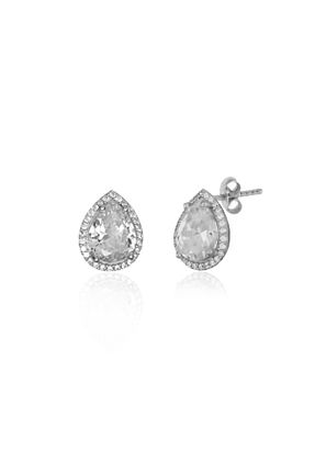 گوشواره نقره سفید زنانه 925 عیار Silveranka - کد 840999118