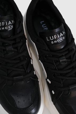 کفش اسنیکر مشکی زنانه چرم اصل Lufian - کد 841015293