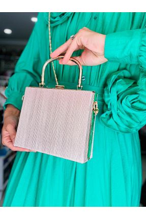کیف مجلسی طلائی زنانه EVA Çanta Trend - کد 841046582