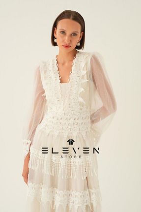 لباس سفید زنانه بافتنی ELEVEN - کد 806378984