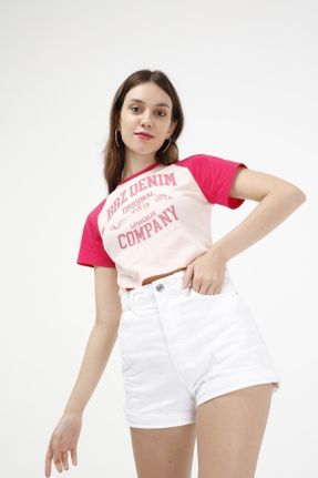 تی شرت زنانه رگولار یقه گرد تکی جوان کد 262682193