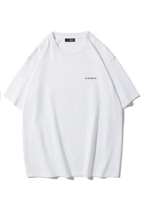 تی شرت سفید زنانه رگولار یقه گرد تکی کد 756379144