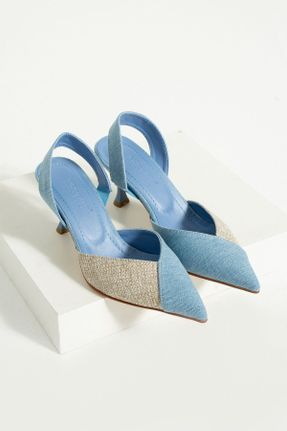 کفش پاشنه بلند کلاسیک آبی زنانه پاشنه نازک پاشنه متوسط ( 5 - 9 cm ) کد 759358596
