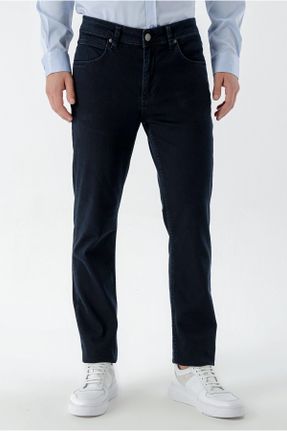 شلوار جین آبی مردانه پاچه رگولار جین استاندارد استاندارد کد 763167837