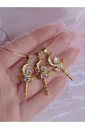 گردنبند جواهر صورتی زنانه فلزی Reorah Collection - کد 346022888