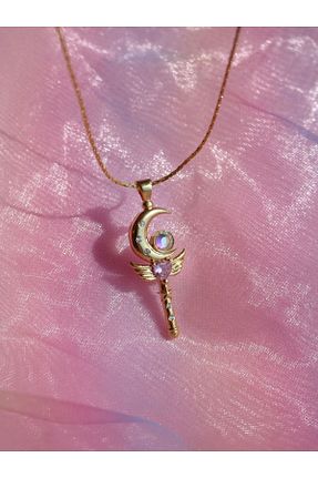 گردنبند جواهر صورتی زنانه فلزی Reorah Collection - کد 346022888