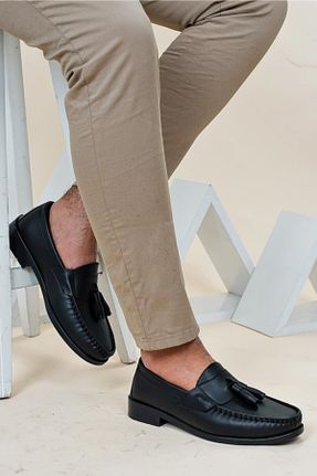 کفش کلاسیک مشکی مردانه چرم مصنوعی پاشنه کوتاه ( 4 - 1 cm ) پاشنه ساده کد 249467146