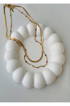 گردنبند استیل ( فولاد ) رنگی زنانه استیل (فولاد) Okyanus Butik - کد 831871409