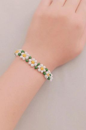 دستبند جواهر سفید زنانه منجق Energy Ornament - کد 754020723