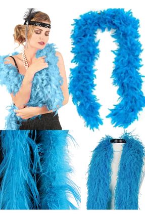 شال آبی زنانه پنبه پلی استر Utelips - کد 682267756