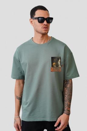 تی شرت سبز مردانه ریلکس کد 827162150